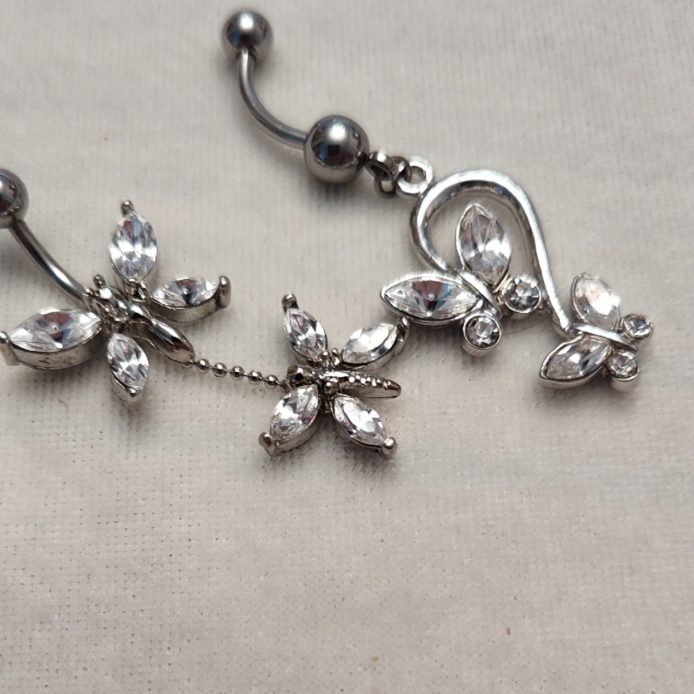 Elegant Silver Butterfly Earrings